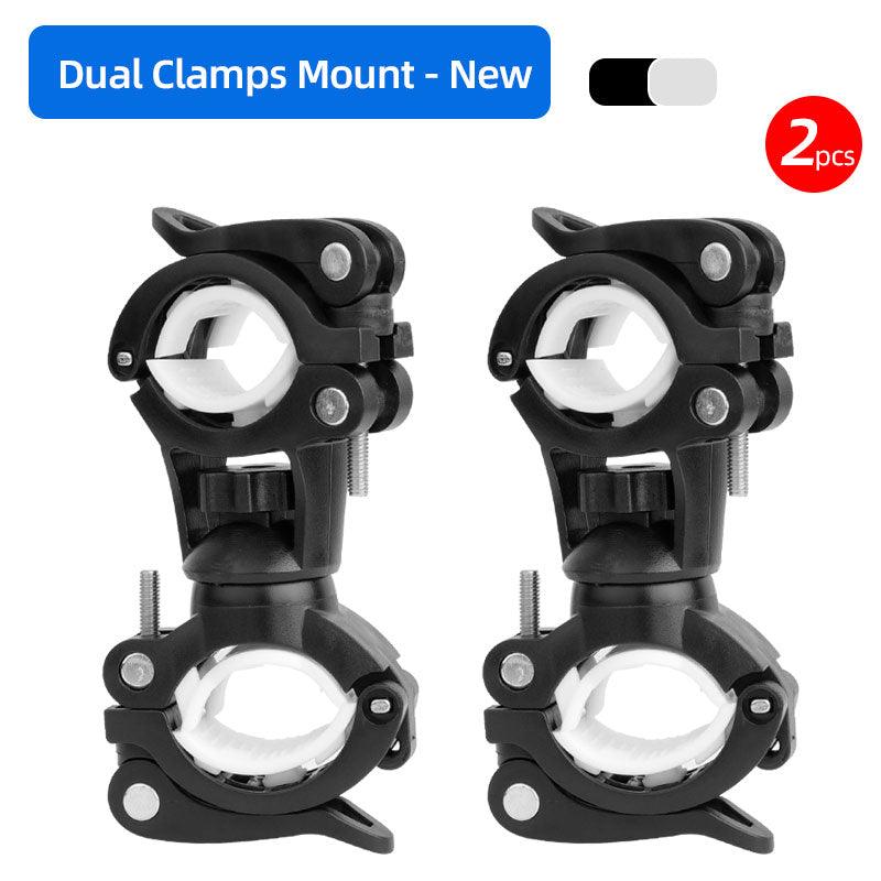 Deemount Bicycle Light Bracket Bike Lamp Holder LED Torch Headlight Pump Stand Quick Release Mount 360 Degree Rotatable HLD-211 - Pogo Cycles