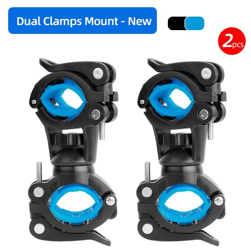 Deemount Bicycle Light Bracket Bike Lamp Holder LED Torch Headlight Pump Stand Quick Release Mount 360 Degree Rotatable HLD-211 - Pogo Cycles