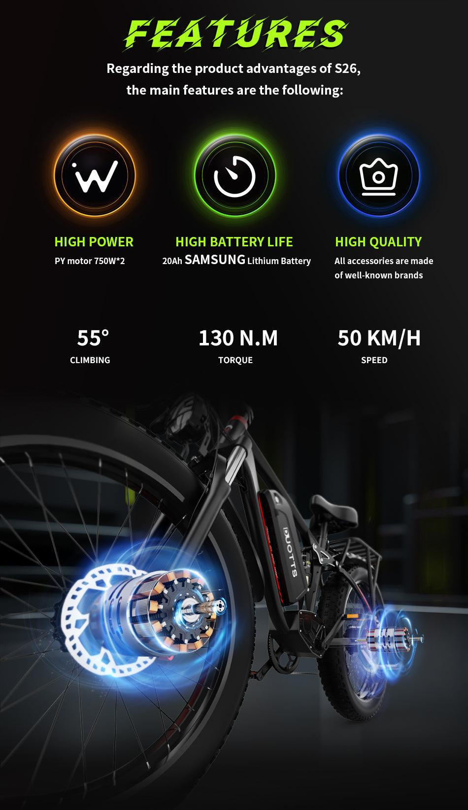 DUOTTS S26 Pro Electric Bike - Pogo Cycles