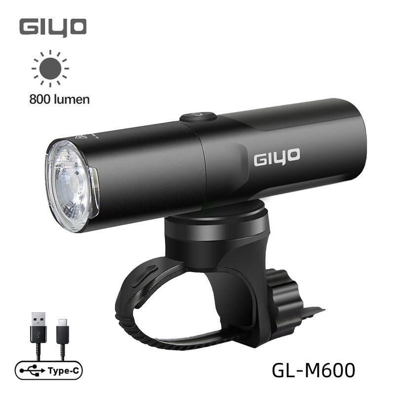 Giyo 400-1500LM Bicycle Front Lighting German Standard Headlamp Rotatable Lens USB Charge IP66 Waterproof Anti-Glare Bike Light - Pogo Cycles