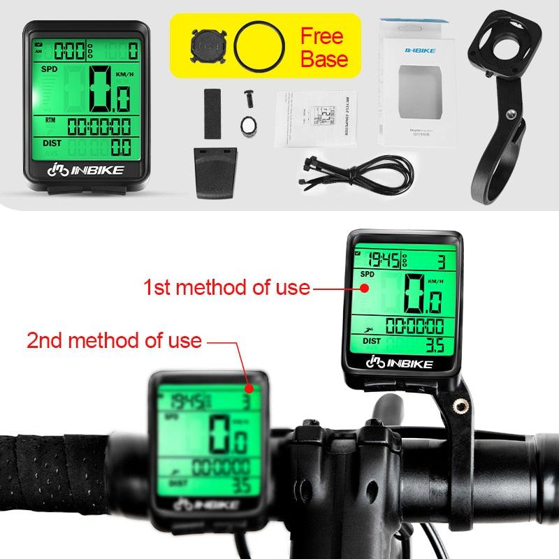 INBIKE Waterproof Bicycle Computer Wireless And Wired MTB Bike Cycling Odometer Stopwatch Speedometer Watch LED Digital Rate - Pogo Cycles