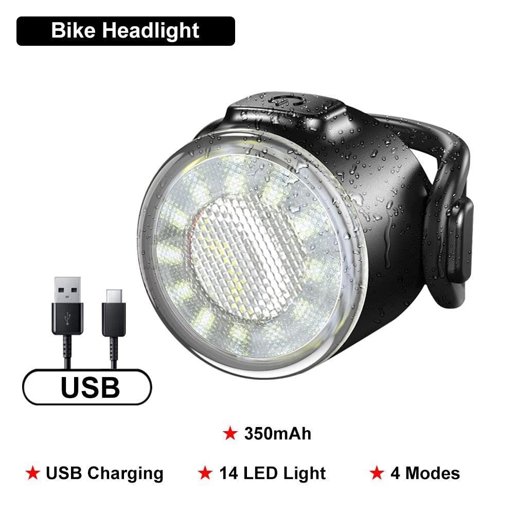 LED Bike Taillight Bicycle Front Rear Light USB Rechargeable Safety Warning Bike Headlight Lamp Safety Bicicleta Для Велосипеда - Pogo Cycles