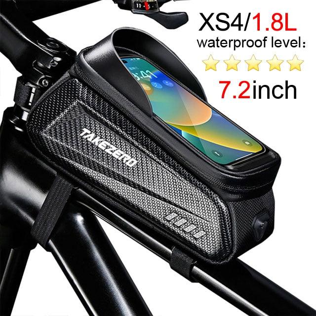 NEWBOLER Bicycle Bag Waterproof Touch Screen Cycling Bag Top Front Tube Frame MTB Road Bike Bag 7.2 Phone Case Bike Accessories - Pogo Cycles