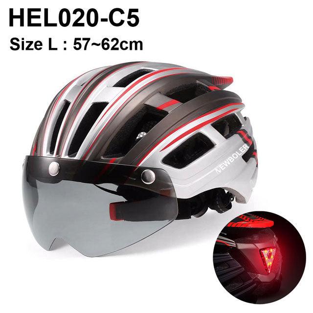 NEWBOLER Cycling Helmet Man Women LED Light Helmet Road Mountain Bike Helmet Lens For Riding Bicycle Sports Skateboard Scooter - Pogo Cycles