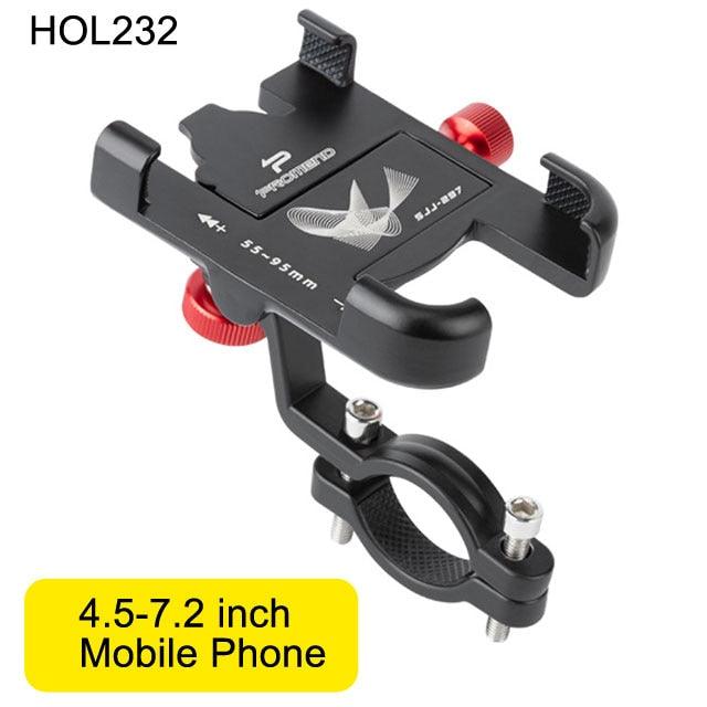 NEWBOLER MTB Phone Mount Stand Bicycle Holder 360° Rotatable Aluminum Adjustable Bike Phone Holder Non-slip Cycling Bracke - Pogo Cycles