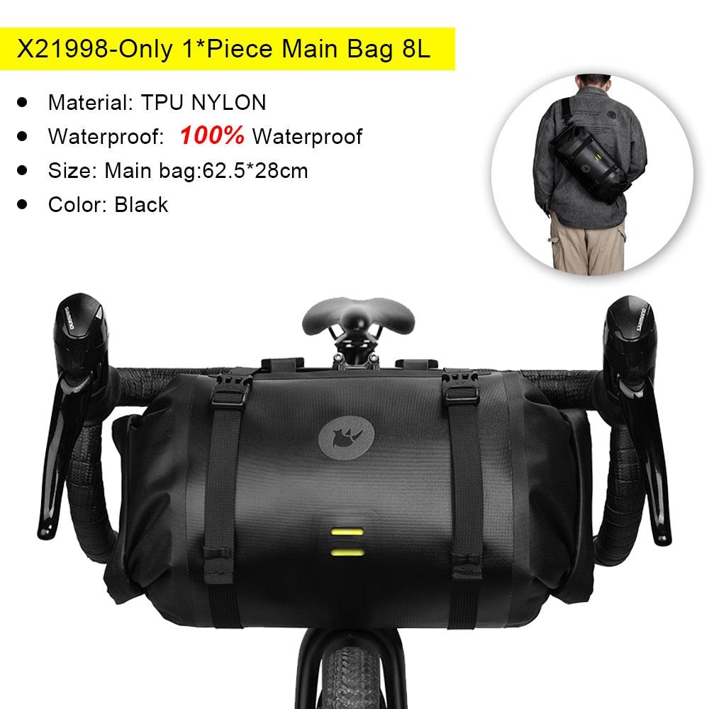 Rhinowalk Bicycle Bag Waterproof Big Capacity Handlebar Bag 1 or 2-piece Front Tube Cycling Bag MTB Frame Trunk Bike Accessories - Pogo Cycles