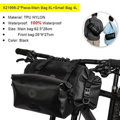 Rhinowalk Bike Handlebar Bag Waterproof Big Capacity 4L-12L Frame Front Tube Cycling Bag Trunk Pannier Bike Accessories - Pogo Cycles