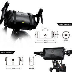 Rhinowalk Bike Handlebar Bag Waterproof Big Capacity 4L-12L Frame Front Tube Cycling Bag Trunk Pannier Bike Accessories - Pogo Cycles