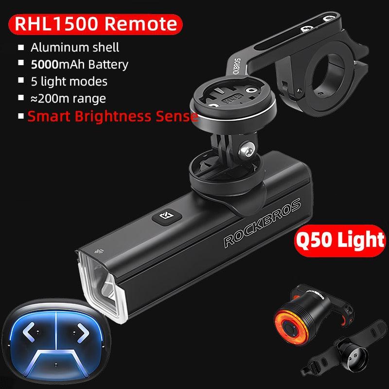ROCKBROS Bike Light Headlight Bicycle Handlebar Front Lamp MTB Rode Cycling USB Rechargeable Flashlight Safety Tail Light - Pogo Cycles