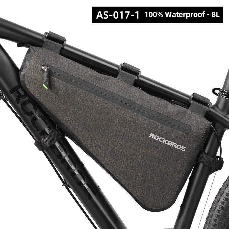 ROCKBROS Rainproof Bike Bag Large Capacity MTB Road Frame Bag Triangle Pouch Waterproof Caulking Bicycle Bag Pannier Accessories - Pogo Cycles