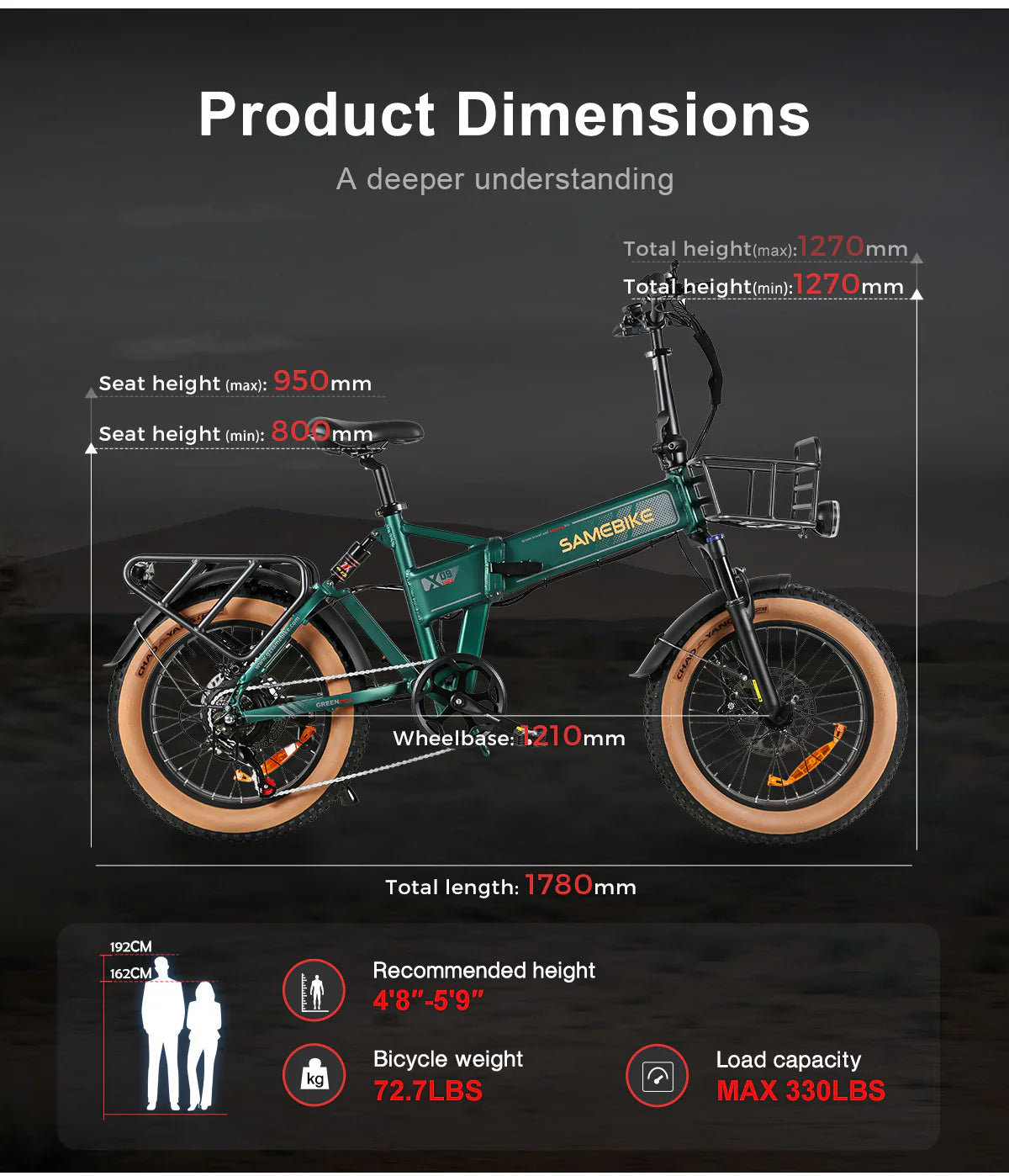 SAMEBIKE XWLX09-II Mountain Electric Bike - UK - Pogo Cycles