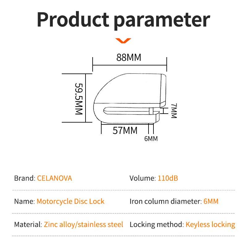 Siren Disc Lock To Prevent Thefts - Pogo Cycles