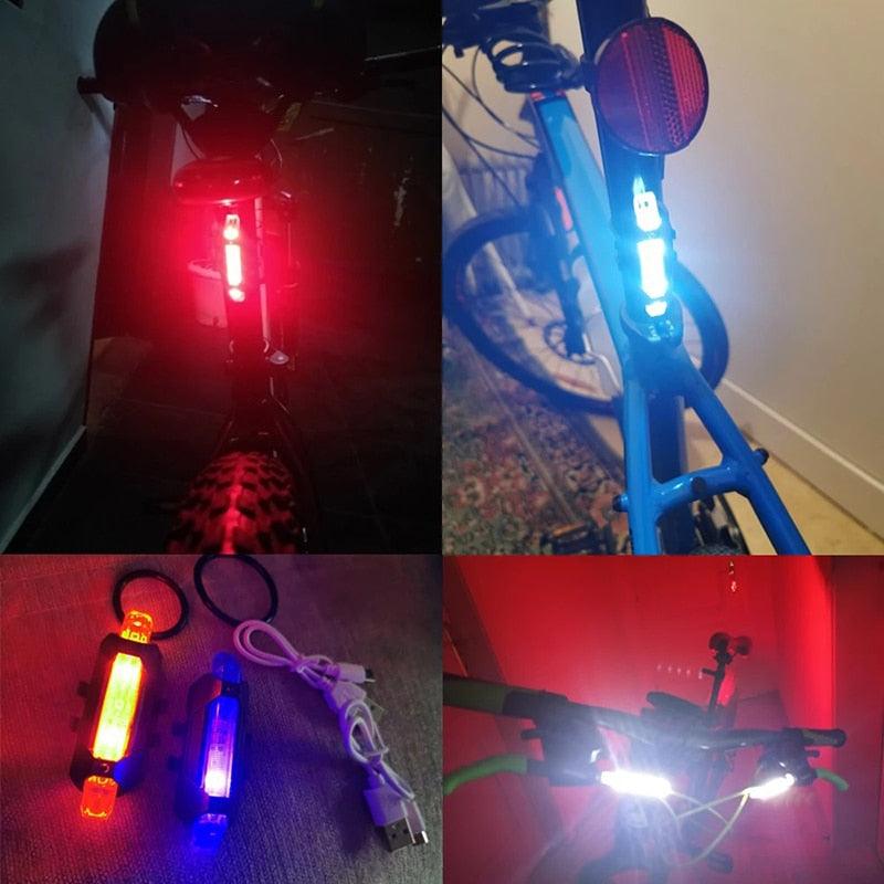 USB Rechargeable Waterproof Mountain Bike Lamp Warning Cycling Taillight Bike LED Headlight Tail Light For Electric Scooter - Pogo Cycles