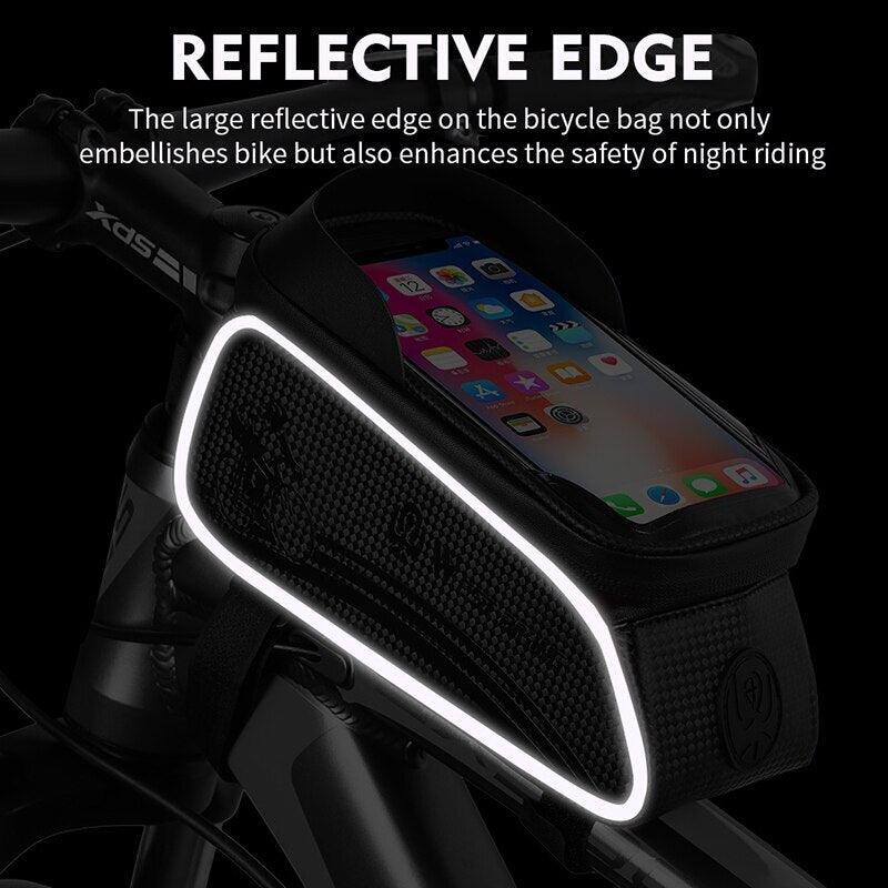 WEST BIKING Bicycle Bag Cycling Top Front Tube Frame Bag Waterproof 6.5 Inches Phone Case Storage Touch Screen MTB Road Bike Bag - Pogo Cycles