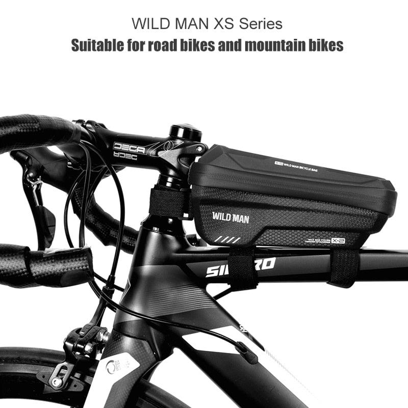 WILD MAN X2 Bicycle Bag EVA Hard Shell Waterproof Touch Screen High Capacity Road Bike Mountain Bike Anti-vibration Cycling - Pogo Cycles