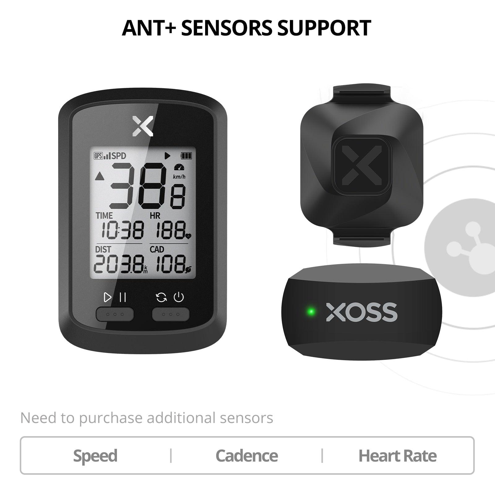 XOSS G Plus GPS Bike Computer Wireless Cycling Speedometer Road Bike MTB Waterproof Bluetooth ANT+Cadence Speed Bicycle Computer - Pogo Cycles