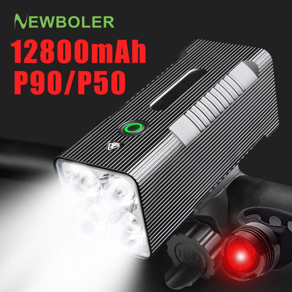 Super Bright Flashlight- Front Lights & Back Rear 10400mAh/12800mAh - Pogo Cycles